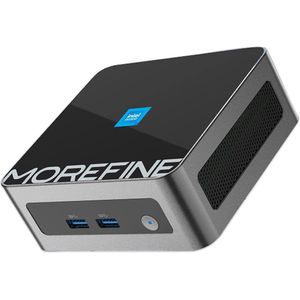 Morefine M9 Mini PC, mini pc's met Windows 11 Pro, mini pc met Windows 11,Mini pc desktops met Intel 12e generatie processor N100 (tot 3.60 GHz), 16GB RAM, 1T M.2 SSD, met 4K op 60 Hz Support