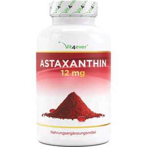 Vit4ever - Astaxanthine 12 mg Depot - 60 softgel capsules - Van zuivere Haematococcus Pluvialis microalgen - Geoptimaliseerde biologische beschikbaarheid met vitamine E & olijfolie