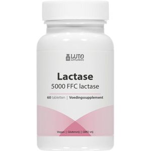 Lactase 5.000 | 90 tabletten | Hoog gedoseerd met 5.000 FCC-eenheden | Voor lactose-intolerantie + melk-intolerantie | Zonder ongewenste toevoegingen | Veganistisch | Luto Supplements