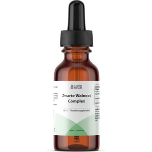 Walnoot Complex Druppels - Black Walnut Complex Liquid - Vegan - Juglans Regia, Artemisia Absinthium & Syzygium Aromaticum - 50ml= 1500 Druppels= 100 Doseringen - LUTO Supplements