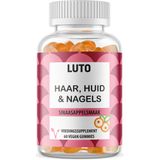 Luto Supplement - Haar, huid en nagel gummies - vitamines voor haar, huid en nagels - sinaasappel smaak - vitamine c - Biotine - foliumzuur - inositol - geen capsule, poeder of tablet - vegan - 60 gummies