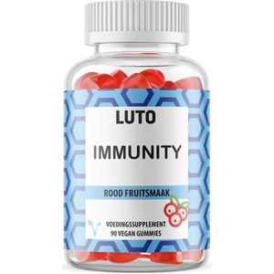 Luto Supplements Immunity Gummies | Vitamine C, Echinacea, Vlierbes, Propolis | Vegan Weerstandsondersteuning | 90 Gummies