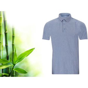 Zijdezachte Bamboe Herenpolo - Lichtblauw - Regular Fit