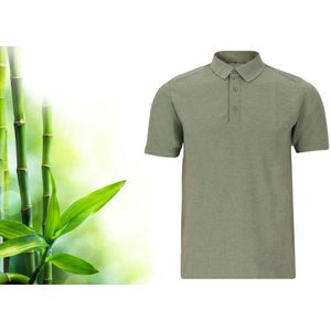 Bamboe - Herenpolo - Groen - Regular Fit - Zijdezacht - Extra Lang