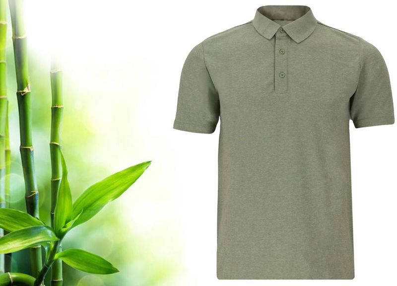 Bamboe - Herenpolo - Groen - Regular Fit - Zijdezacht - Extra Lang