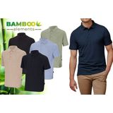 Bamboe - Herenpolo - Donkergrijs - Regular Fit - 3XL
