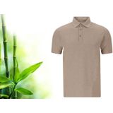 Bamboo Elements - Polo Shirt - Dark Sand Beige - Korte Mouw - Pique Stof
