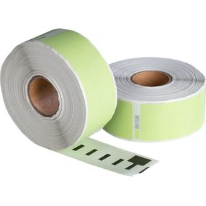 Dymo 99010 groen compatible labels, 89 mm x 28 mm, 260 etiketten, permanent