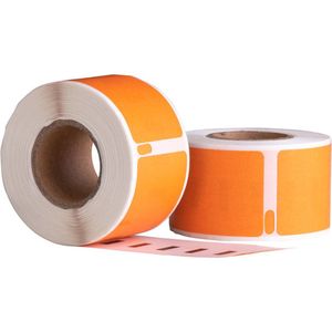 Dymo 99010 Oranje compatible labels, 89 mm x 28 mm, 130 etiketten, permanent