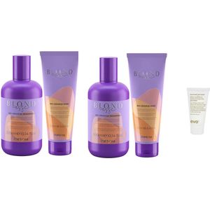 Inebrya Blondesse No-Orange Shampoo and Mask (2x) + Gratis Evo Travel Size