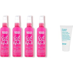 4 x Umberto Giannini - Curl Jelly Gel Refresh Spray + WILLEKEURIG Travel Size