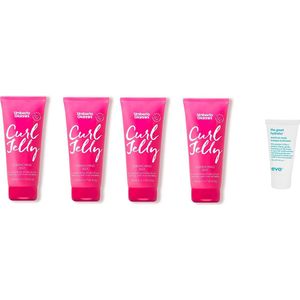 4 x Umberto Giannini - Curl Jelly Scrunching Jelly 200ml + WILLEKEURIG Travel Size