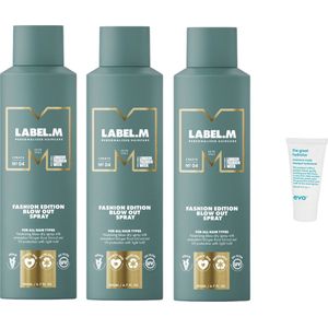 3 x Label.M Fashion Edition Blow Out Spray + WILLEKEURIG Travel Size
