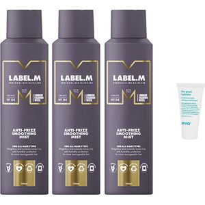 3 x Label.M Anti-Frizz Smoothing Mist + WILLEKEURIG Travel Size