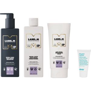 Label.M - Royal Yuzu Anti-Frizz Shampoo 300ML + Conditioner - 300ML + Smoothing Mask 200ML + WILLEKEURIG Travel Size