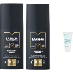2 x Label.M Thickening Cream - 150ml + WILLEKEURIG Travel Size