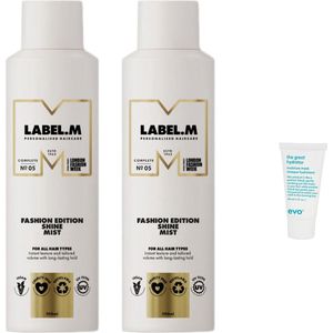 2 x Label M. Fashion Edition Shine Mist 200 ml + WILLEKEURIG Travel Size