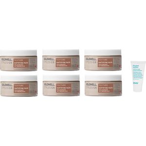 6 x Goldwell - Stylesign Mattifying Paste - 100 ml + WILLEKEURIG Travel Size