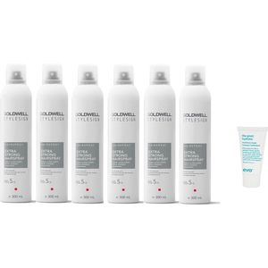 6 x Goldwell - Stylesign Extra Strong Hairspray - 300 ml + WILLEKEURIG Travel Size