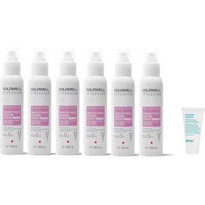 6 x Goldwell - Stylesign Smoothing Serum Spray - 100 ml + WILLEKEURIG Travel Size