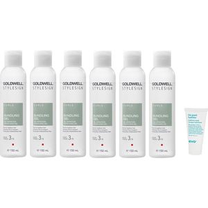 6 x Goldwell - Stylesign Bundling Gel - 150 ml + WILLEKEURIG Travel Size