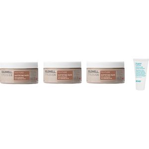 3 x Goldwell - Stylesign Mattifying Paste - 100 ml + WILLEKEURIG Travel Size