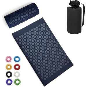 Acupressuurmat en kussenset - Acupunctuurmat Spike - Yogamat voor massage - Wellness - Ontspanning en spanning - Ontspanning na het sporten met draagtas