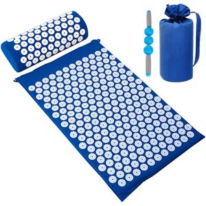 Acupressuurmat en kussenset - Acupunctuurmat Spike - Yogamat voor massage - Wellness - Ontspanning en spanning - Ontspanning na het sporten met draagtas
