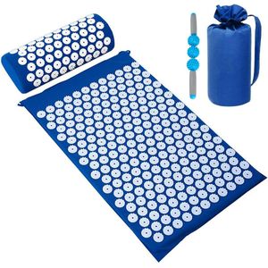 Acupressuurmat en kussenset - Acupunctuurmat Spike - Yogamat voor massage - Wellness - Ontspanning en spanning - Ontspanning na het sporten met draagtas