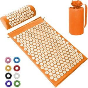 Acupressuurmat en kussenset - Acupunctuurmat Spike - Yogamat voor massage - Wellness - Ontspanning en spanning - Ontspanning na het sporten met draagtas