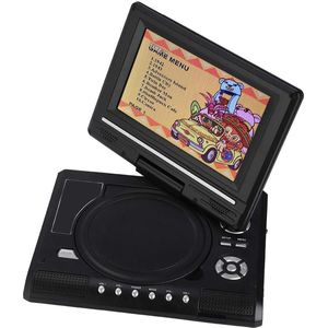 Draagbare DVD Speler - 7 inch Scherm - Ondersteunt Meerdere Afspeelbronnen - Laatste Afspeelpositie Opslaan - Compact en Draagbaar - Krachtige Batterij - Inclusief Afstandsbediening