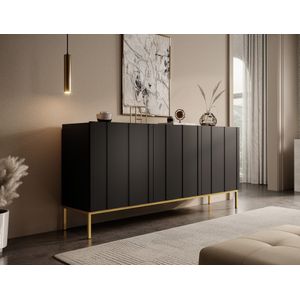 Meubella - Dressoir Elysian - Mat zwart - 160 cm