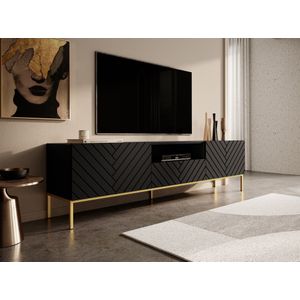TV-Meubel Gallatin - Mat zwart - 190 cm