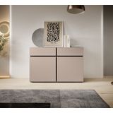 Meubella - Dressoir Cainan - Beige - Zwart - 119 cm