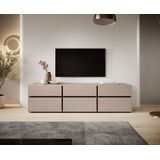 Meubella - TV-Meubel Cainan - Beige - Zwart - 180 cm