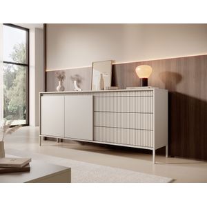 Meubella - Dressoir Saran - Beige - 187 cm