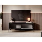 Meubella - TV-Meubel Saran - Mat zwart - 153 cm