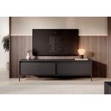 Meubella - TV-Meubel Saran - Mat Zwart - 187 cm