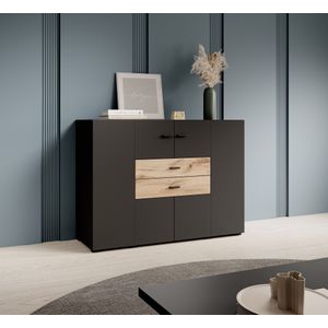 Dressoir Charo - Zwart - 121 cm