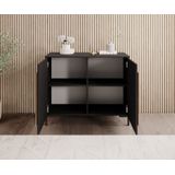 Meubella Dressoir Orlin - Zwart - 100 cm