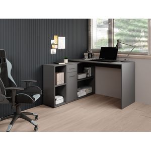 Meubella Bureau Crister - Grijs - 122 cm