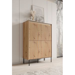 Meubella - Timoteo - Dressoir - Eiken - 4 Deuren - 8 Opbergvakken