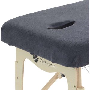 Hoeslaken Massagetafel - Grijs - Met Uitsparing - 180-185cm x 71-80cm - Badstof - ZenGrowth