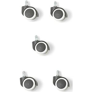 ZenGrowth - Zwenkwieltjes - Geschikt voor Zadelkrukken en Tabourets - 5 cm - 11 mm Stift