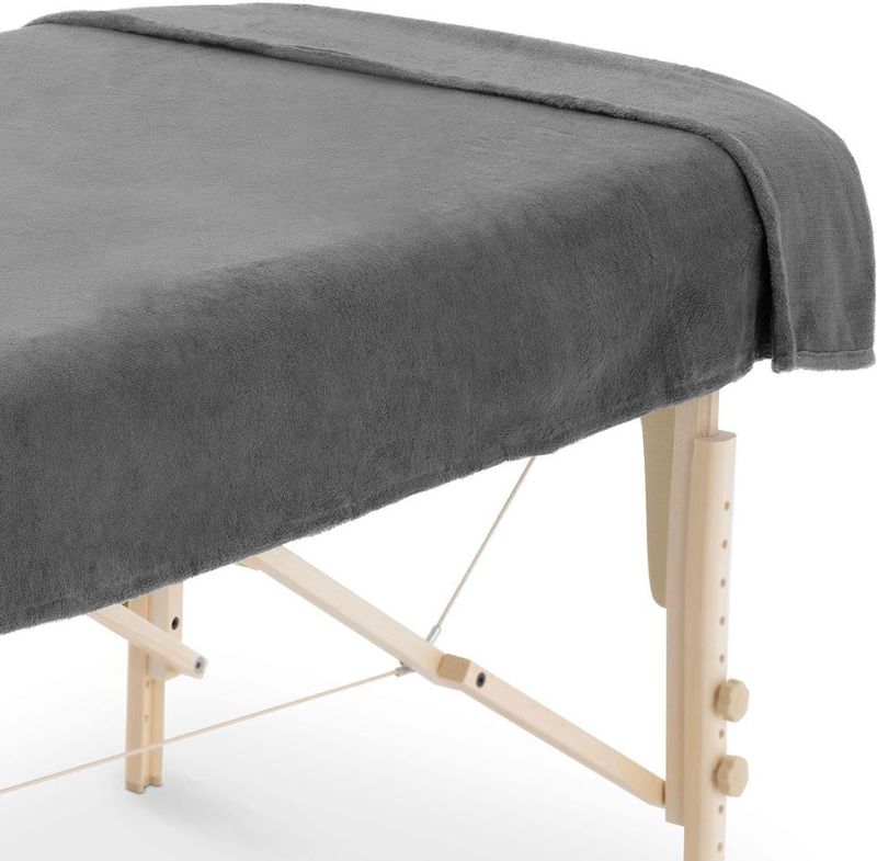 ZenGrowth - Massage Handdoek Massagetafel - Grijs - 100x220cm - Microvezel - Sneldrogend