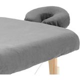 Hoeslaken Massagetafel - Grijs - Microvezel - 185cm x 70-76cm - Sneldrogend - ZenGrowth