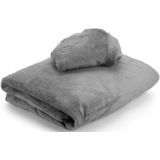 Hoeslaken Massagetafel - Grijs - Microvezel - 185cm x 70-76cm - Sneldrogend - ZenGrowth