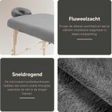Hoeslaken Massagetafel - Grijs - Microvezel - 185cm x 70-76cm - Sneldrogend - ZenGrowth