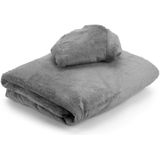 Hoeslaken Massagetafel - Grijs - Microvezel - 185cm x 70-76cm - Sneldrogend - ZenGrowth