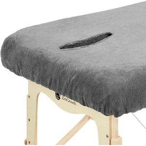 ZenGrowth - Hoeslaken Massagetafel - Grijs - Met Uitsparing - 185cm x 70-76cm - Microvezel - Sneldrogend